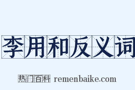 李用和反义词是什么意思的图片